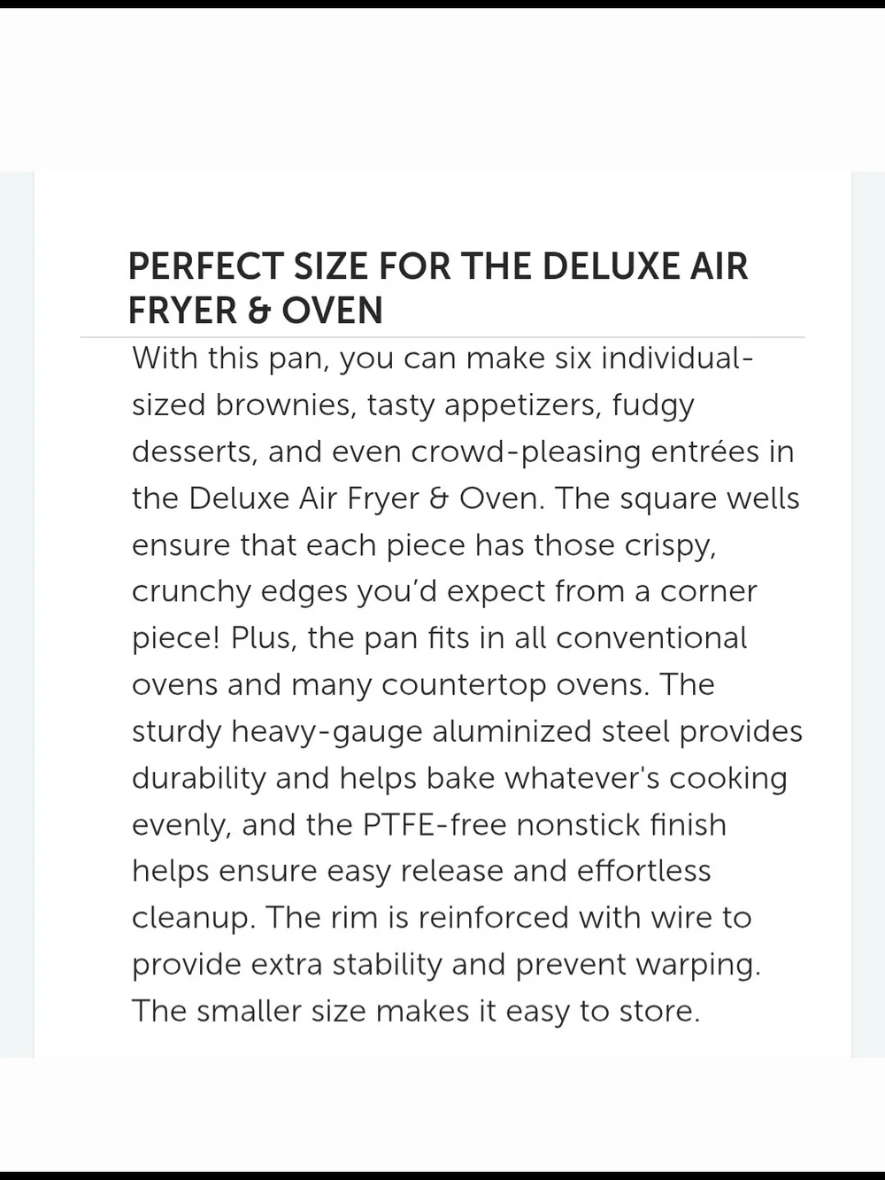 Pampered Chef Small Oven Brownie Pan